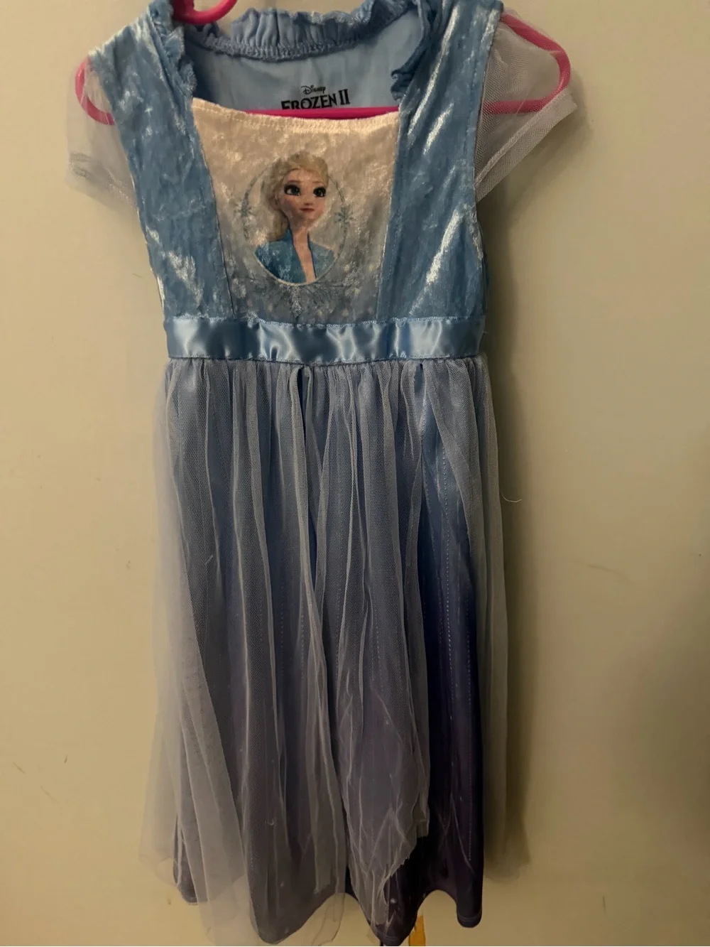 Disney Frozen II Light Blue and Silver Girls Dress 5T